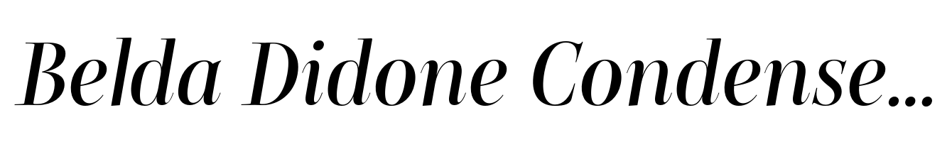 Belda Didone Condensed Medium Italic